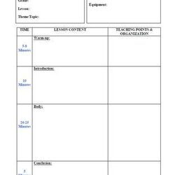 Wonderful Lesson Plan Template From On Education Physical Plans Templates Teacher Blank Teachers Lessons