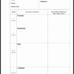 Lesson Plan Template Beautiful Of