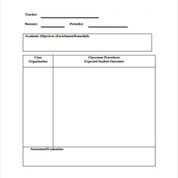 Eminent Lesson Plan Template Business Physical Education Templates Sample Word