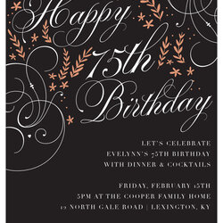 Supreme Adults Birthday Party Invitation Wording Milestone Stately Surprise