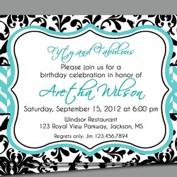 Great Birthday Invitation Message Sample Design Blog Adults Templates Wording Invitations Samples Party