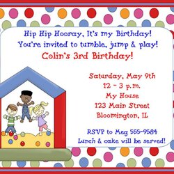 Sublime Free Printable Birthday Party Invitation Wording Example Playground Invitations For Kids Amazing Card