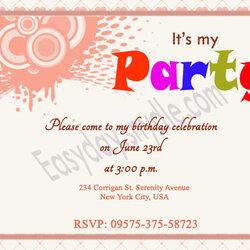 Eminent Birthday Invitation Wording Samples Party Invitations Sample Templates Lunch Template Email Kids