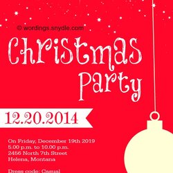 Sterling Christmas Party Invitation Wordings And Messages Wording Samples