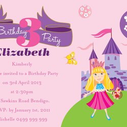 Birthday Invitation Wording For Kids Invitations Design Template Party Princess Messages Templates French