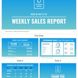 Superb Weekly Sales Report Template Templates Performance Reports