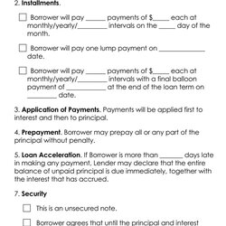 Legit Free Unsecured Promissory Note Templates Word Interest Form
