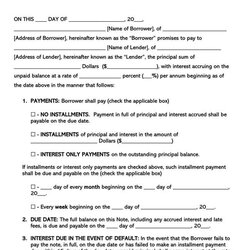 Capital Promissory Note Template California Unsecured