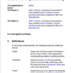 Super Business Sale Purchase Agreement Templates Agreements Template Medium