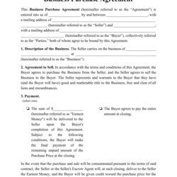 Legit Business Purchase Agreement Template Fill Out Sign Online And Printable Print Big
