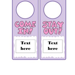 Great Printable Door Or Hanger Free Template Templates Word Sc St Sign Lab Signs Name