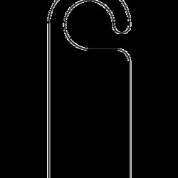Tremendous Printable Door Hanger Template Pattern Templates Hangers Outline Patterns Stencils Doorknob Shape