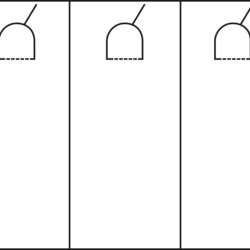 Free Door Hanger Templates Template Printable Hangers Word Knob Blank Microsoft Wedding Church Disturb Resume