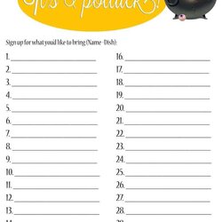 Worthy Potluck Sign Up Sheets Word Excel Cookout Picnic Kiddo Shelter Sheet