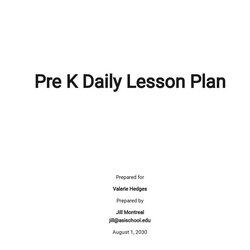 Marvelous Daily Lesson Plan And Activity Sheets For Grade Template