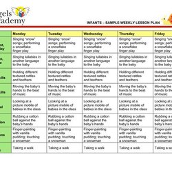 Swell Blank Lesson Plan Template Infants Sample Weekly Infant Plans Printable Monthly Preschool Calendar