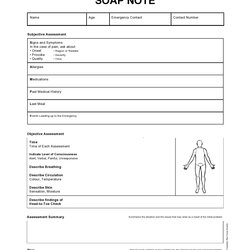 Terrific Blank Soap Note Templates Examples Notes Template