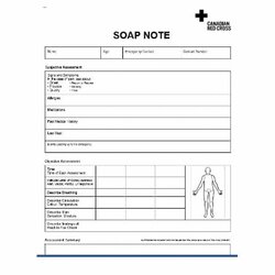 Eminent Soap Note Template Free Download Printable