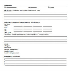 Free Soap Note Templates In Ms Word Sample Example