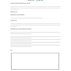 Admirable Soap Report Template Notes