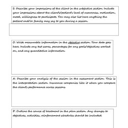 Printable Soap Note Template Blank World