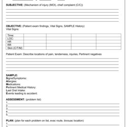 Preeminent Printable Soap Note Template Blank