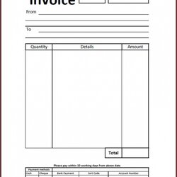 Superlative Blank Invoice Template Resume Examples