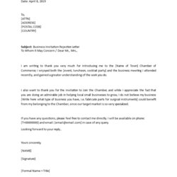Microsoft Word Business Letter Template Sample Design Templates Invitation Rejection In At Pertaining To