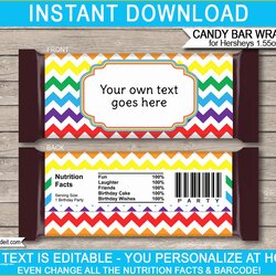 Personalized Candy Wrapper Template Free Of Rainbow Hershey Bar Wrappers