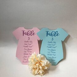 Sterling Baby Shower Place Cards Table Seating Charts