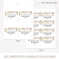 Floral Baby Shower Place Cards Printable Table Tents