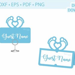 Marvelous Baby Shower Place Card Template Welcome Little Baptism Name Escort Tent Guest Cut File