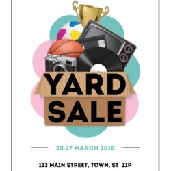 Preeminent Yard Sale Flyer Template Throughout Templates Word