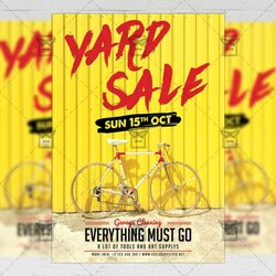 Capital Yard Sale Community Flyer Template Free And Flyers Premium
