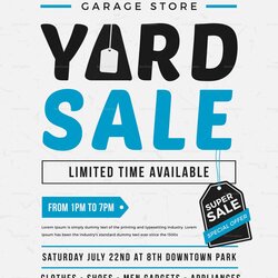 Exceptional Free Yard Sale Flyer Template Unique Inside Word