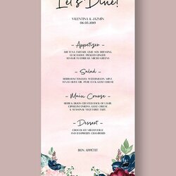 Very Good How To Make Wedding Menu Template In Rt Final Revised