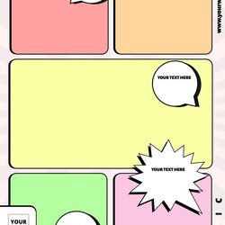 Splendid Comic Strip Formats Blank Templates Colors Printable