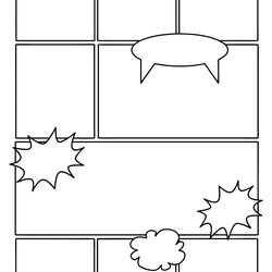 Cool Best Printable Comic Book Layout Template For Free At Bubbles Strip With Speech