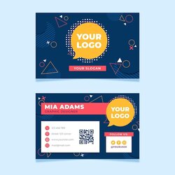 Preeminent Free Vector Double Sided Business Card Template
