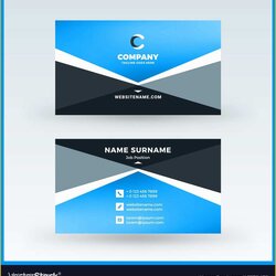 Fantastic Double Sided Business Card Template Free Download Word Of Horizontal Vector Image