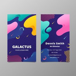 Free Vector Double Sided Business Card Template Ready Print