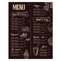 Admirable Free Restaurant Menu Template Templates