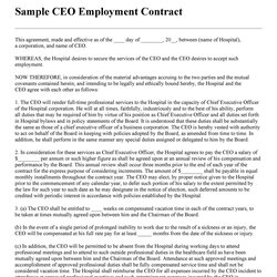 Smashing Printable Employee Contract Org Master Of Documents Contracts Employment