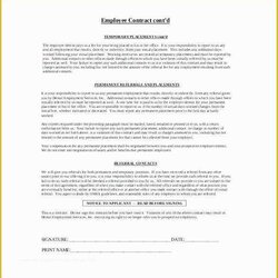 New Employee Contract Template Free Of Contracts Agreement Employment Templates Best Fresh
