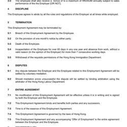 Swell Employment Contract Template In Word And Formats Page Of Employee