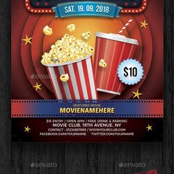 Smashing Movie Night Flyer Party Template Choose Board