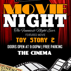 Cool Movie Night Template Flyer Ts