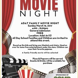 Supreme Free Movie Night Flyer Template Of Download Our Sample