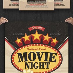 Superb Movie Night Flyer Template Best Images About Flyers Posters On