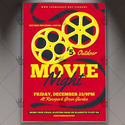 Matchless Download Movie Night Flyer Template Christmas